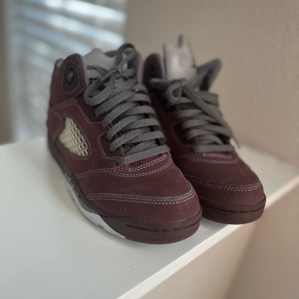 Jordan Kids Sneakers - Maroon and Gray Size 2